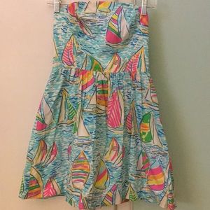 Lily Pulitzer regatta strapless dress